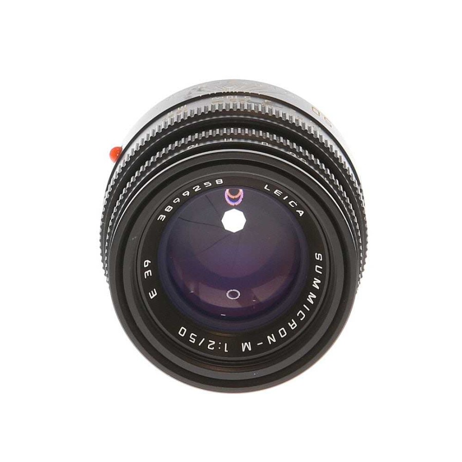 Leica Rangefinder Lenses | Leica 50Mm F/2 Summicron-M M-Mount Lens With Built-In Hood, Germany, Black {E39} 11826