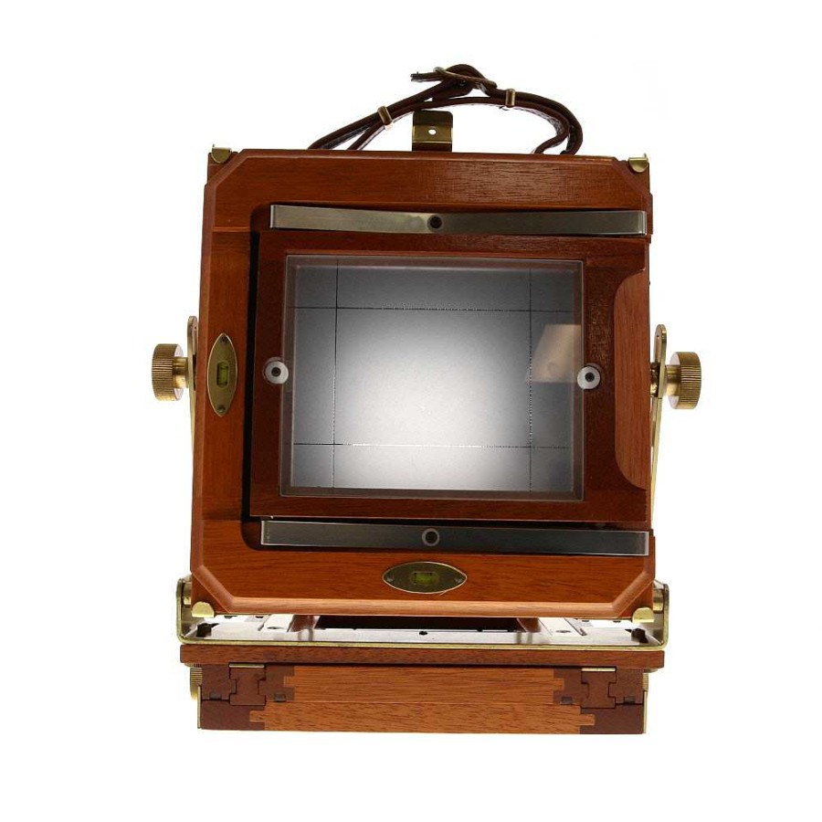 Zone VI Large Format Film Cameras | Zone Vi 4X5 Classic Field Folding View Camera, Walnut (Bail Back With Golden Fittings)