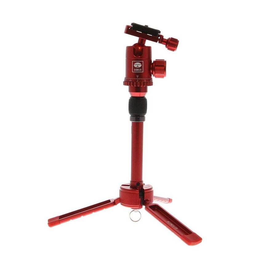 Sirui Tripods With Head | Sirui 3T-35R Tripod With Ball Head, Red 4.5-13.4 In. (Payload 8.8 Lbs.)