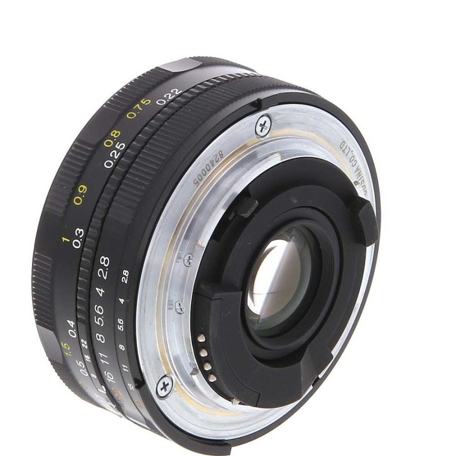 Voigtlander Slr & Dslr Lenses | Voigtlander 28Mm F/2.8 Color-Skopar Sl (Ii) Aspherical Ais Manual Focus Lens For Nikon F, All Black {52} With Cpu Contacts