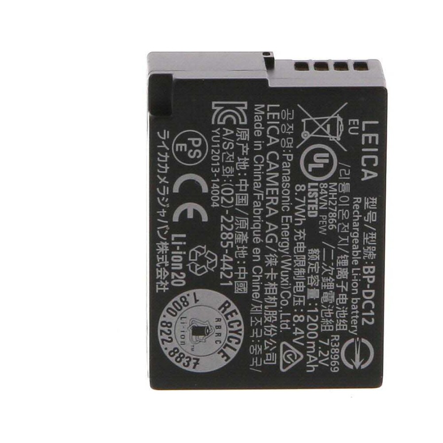 Leica Camera Accessories | Leica Bp-Dc12 Battery For Select Leica Cameras (Li-Ion 7.2V, 1200Mah)