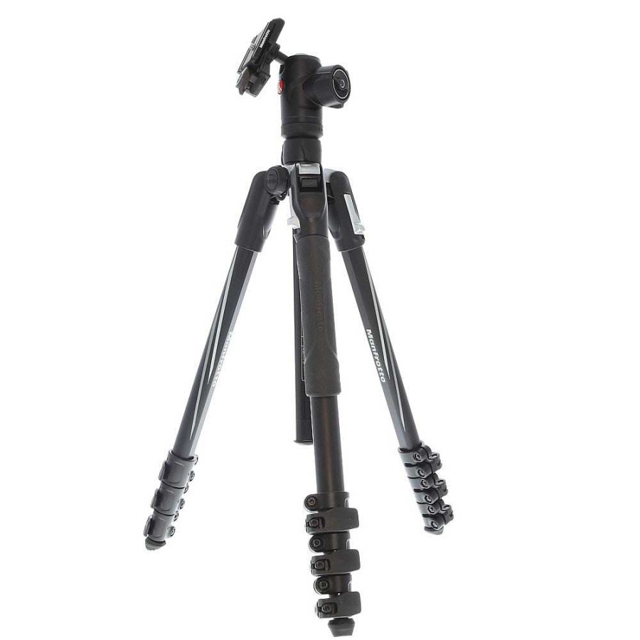 Manfrotto Tripods With Head | Manfrotto Befree Advanced Travel Aluminum Tripod With Ball Head, 4-Section, Black/Silver, 16-56.7 In. (Mkbfrla4Bk-Bh)