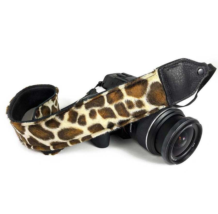 Perri's Leathers LTD Camera Accessories | Perri'S Leathers Ltd. Faux Fur Giraffe Camera Strap