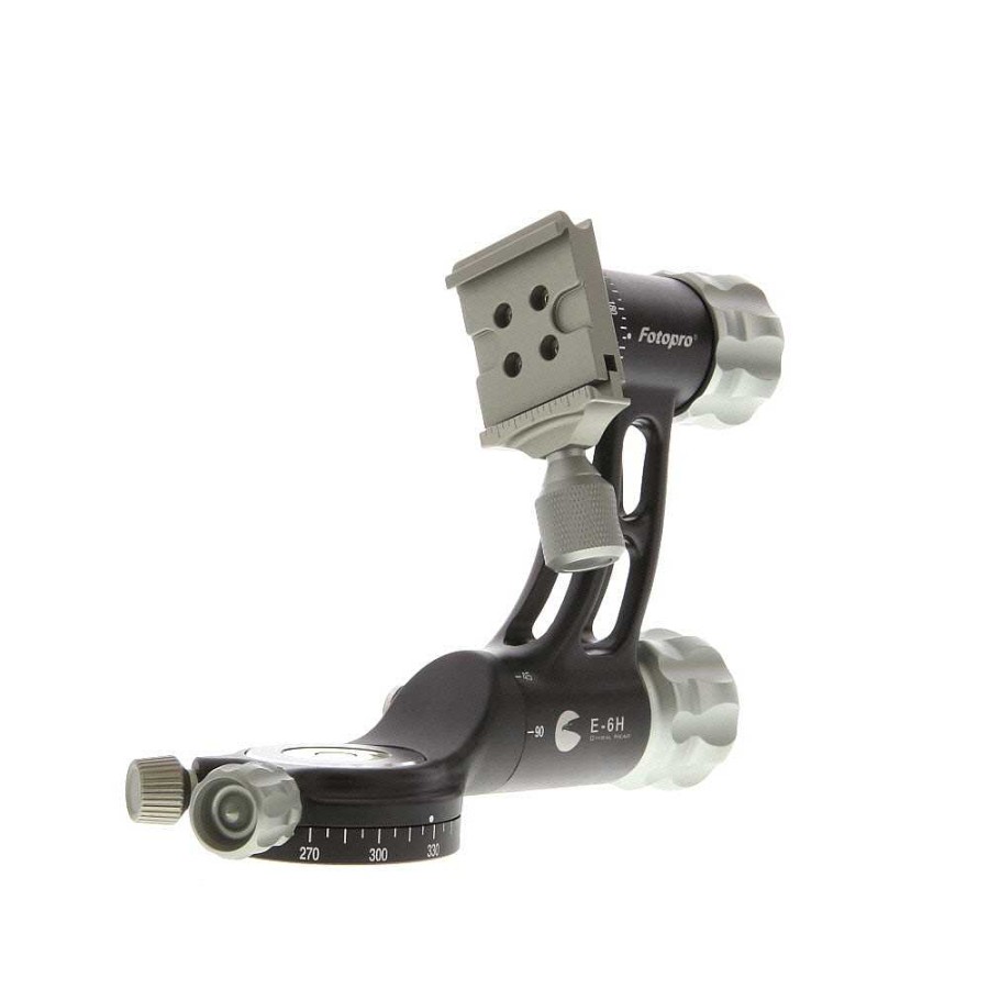 Fotopro Tripod Heads | Fotopro E-6H Eagle Series Gimbal Head With Lh-10B Knob Release Clamp, Black