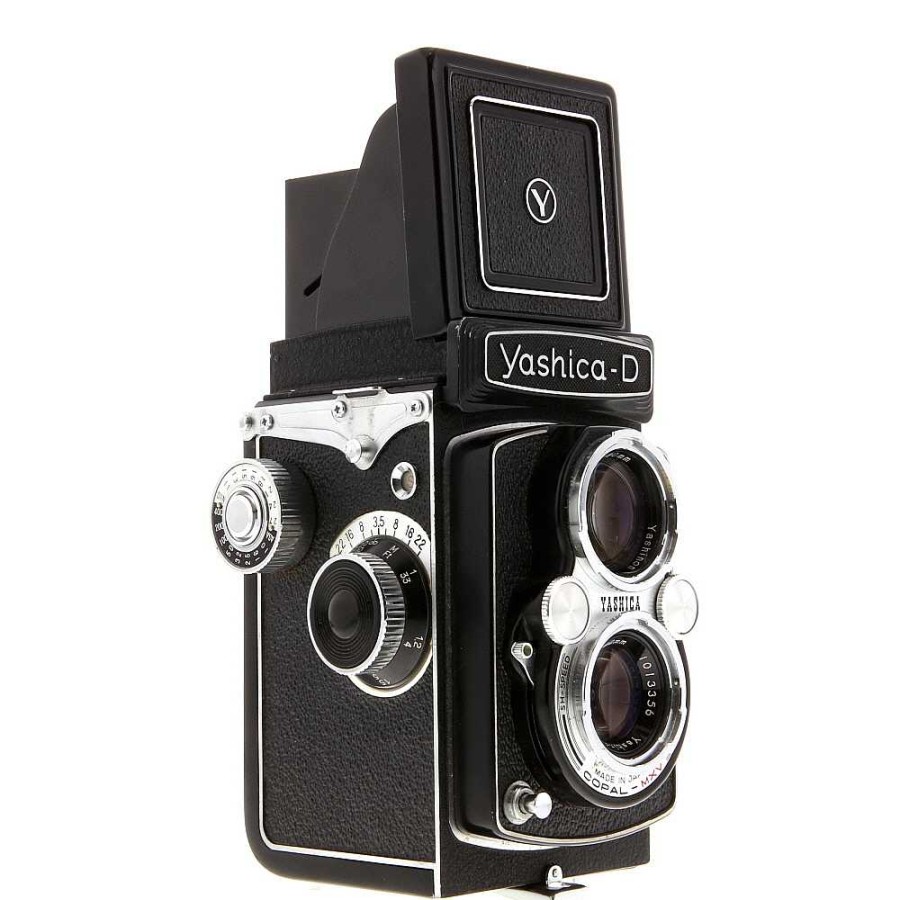 Yashica Medium Format Film Cameras | Yashica D Medium Format Tlr Camera With 80Mm F/3.5 Yashinon, Black With Black Leather (120 Film)