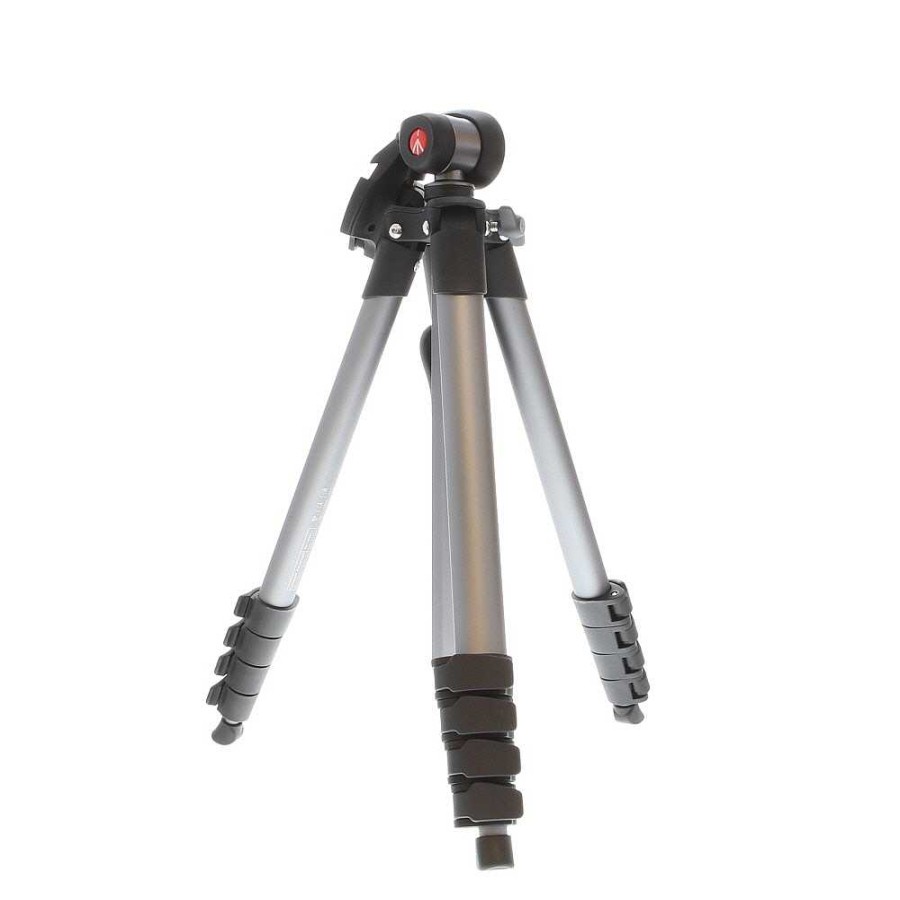 Manfrotto Tripods With Head | Manfrotto Compact Advanced Aluminum Alloy 5-Section Tripod With Integrated 3 Way Head, Black, 17.5-65" (Mkcompactadv-Bk)