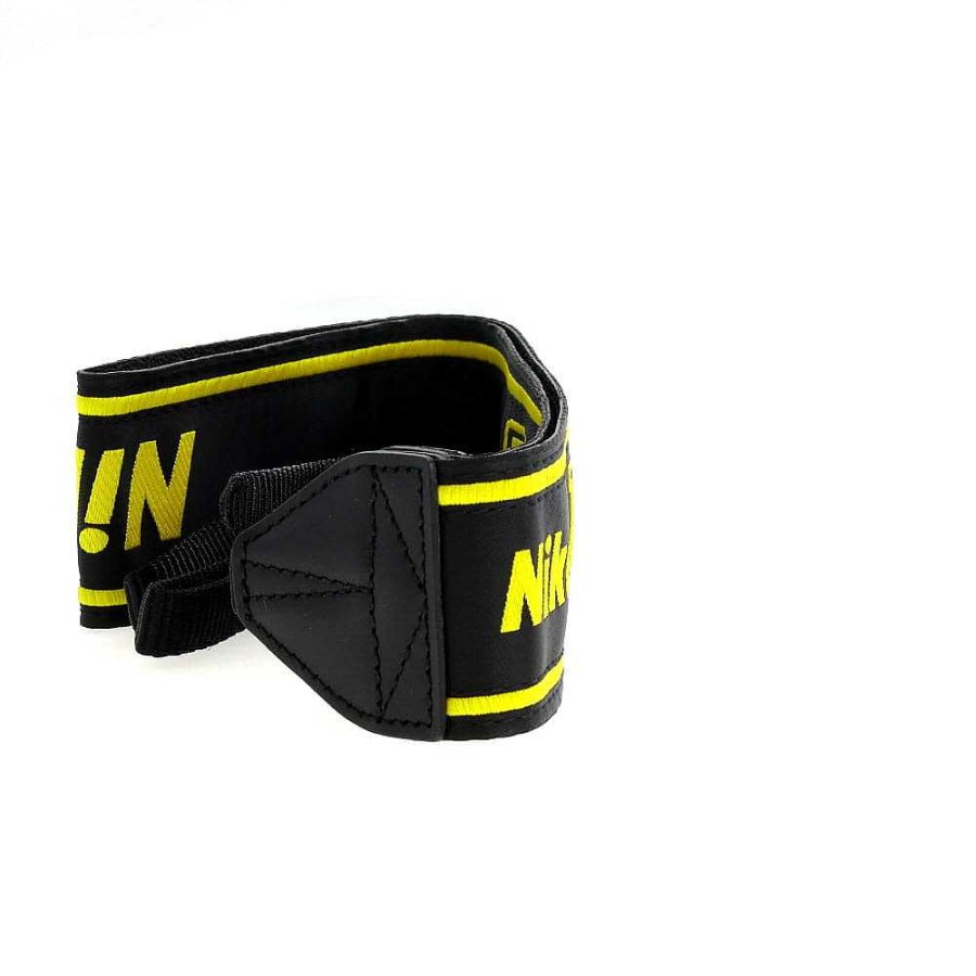 Nikon Camera Accessories | Nikon Neck Strap 1.75" Black Yellow Stitch D6 (An-Dc22)