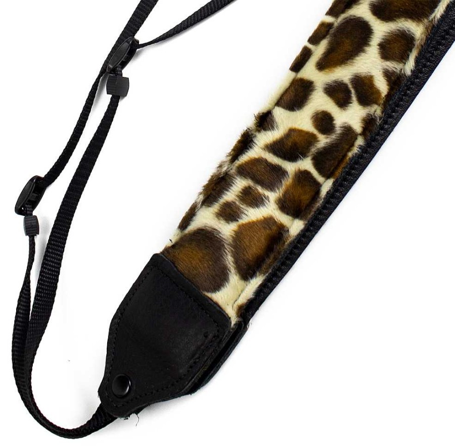 Perri's Leathers LTD Camera Accessories | Perri'S Leathers Ltd. Faux Fur Giraffe Camera Strap