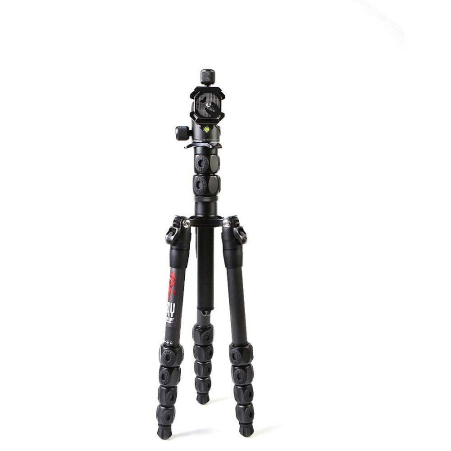 3 Legged Thing Tripods With Head | 3 Legged Thing Legends Ray Carbon Fiber Tripod/Monopod With Airhed Vu Ball Head, 5-Section, Matte Black, 7.9-54.33 In.