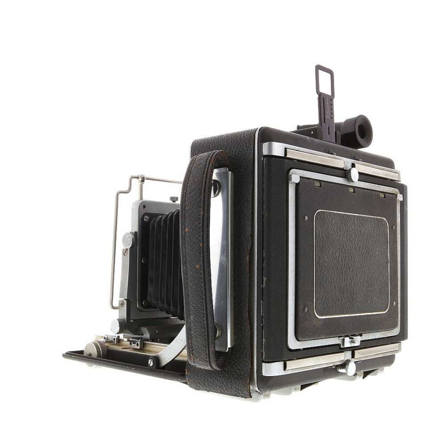 Busch Large Format Film Cameras | Busch 4X5 Pressman Model D Folding View Camera With Side Rangefinder, Top Viewfinder, Top Sport Finder