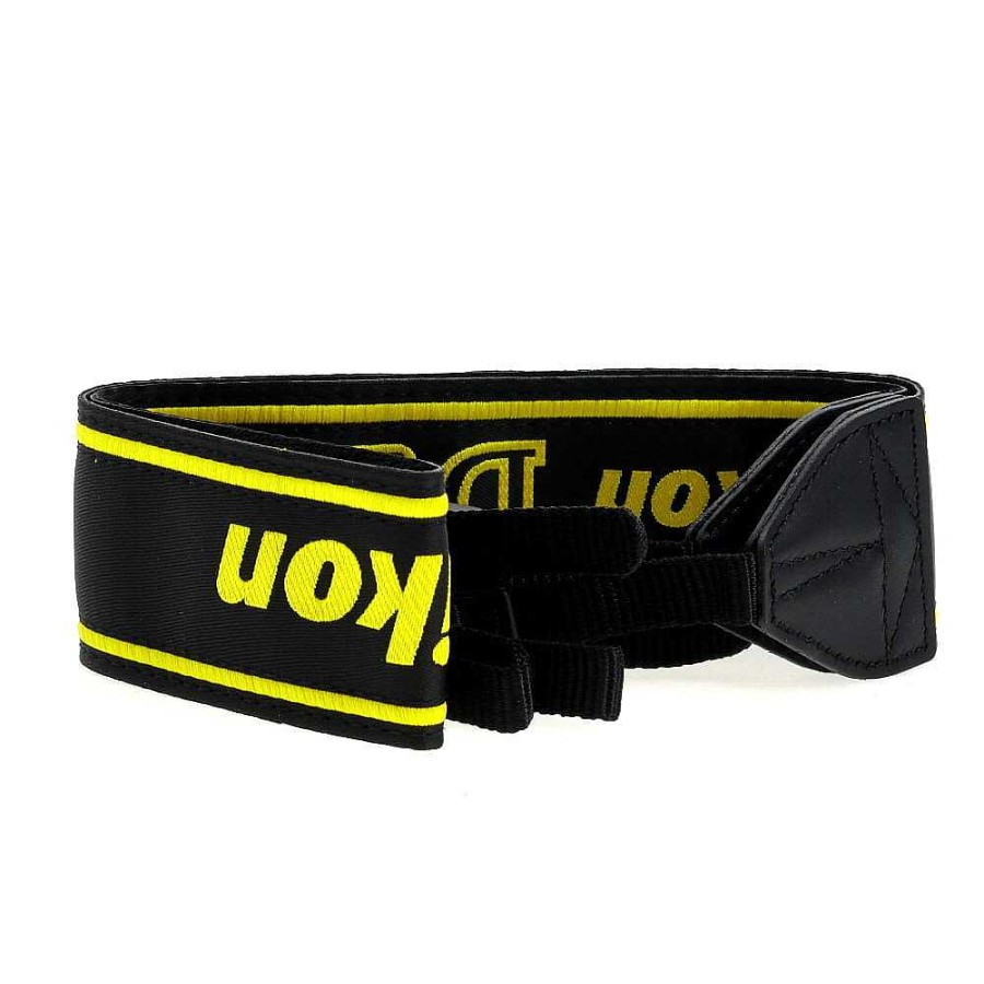 Nikon Camera Accessories | Nikon Neck Strap 1.75" Black Yellow Stitch D6 (An-Dc22)