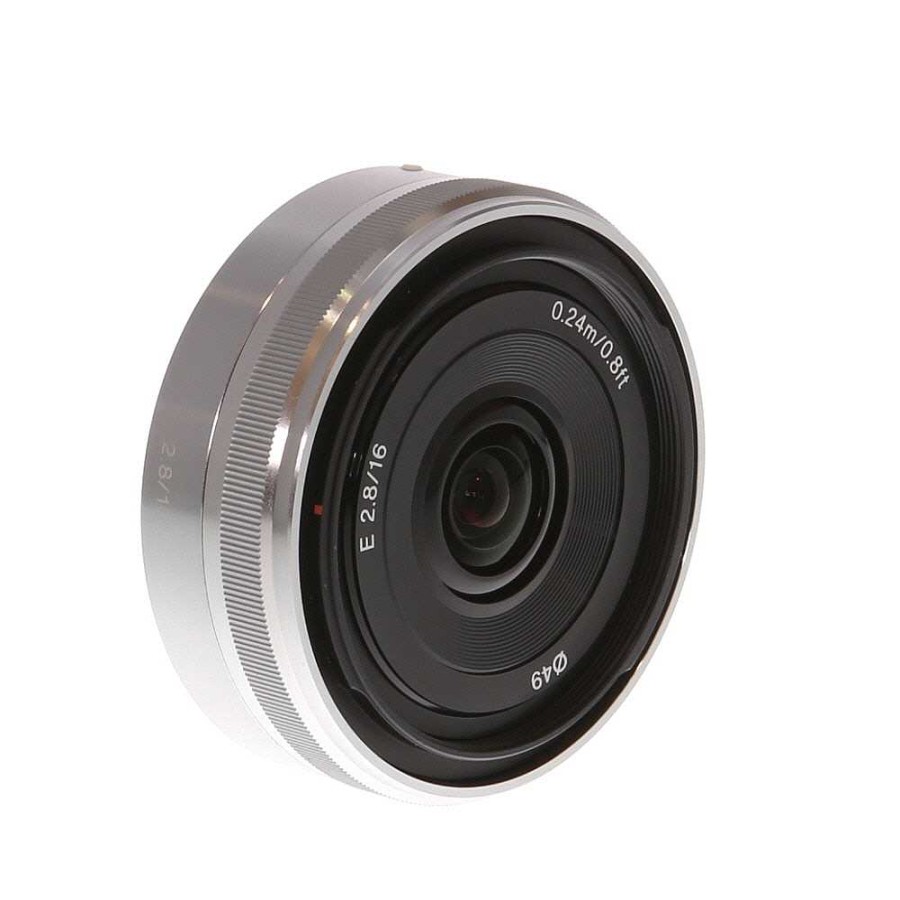 Sony Mirrorless Lenses | Sony E 16Mm F/2.8 Autofocus Aps-C Lens For E-Mount, Silver {49} Sel16F28