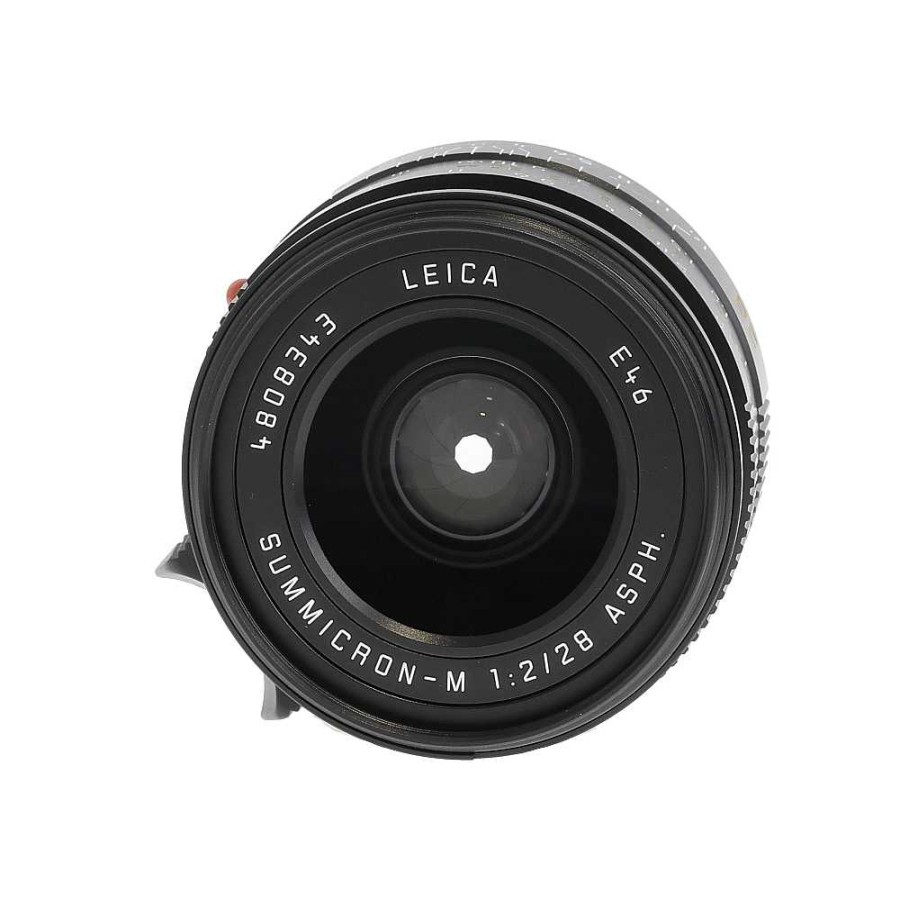 Leica Rangefinder Lenses | Leica 28Mm F/2 Summicron-M Asph. M-Mount Lens With Protection Ring, Germany, Black, 6-Bit {E46} 11672