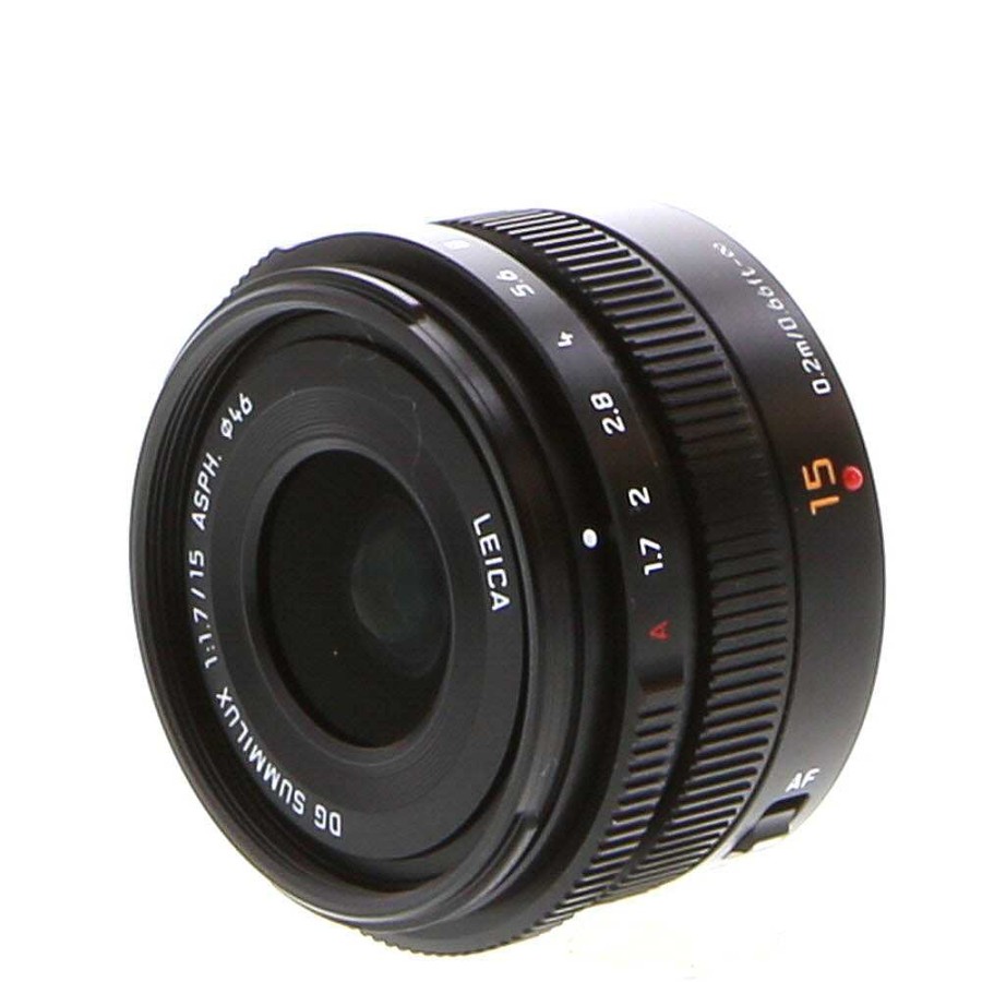 Panasonic Mirrorless Lenses | Panasonic Lumix Leica 15Mm F/1.7 Dg Summilux Asph. Lens For Mft (Micro Four Thirds), Black {46} Without Decoration Ring