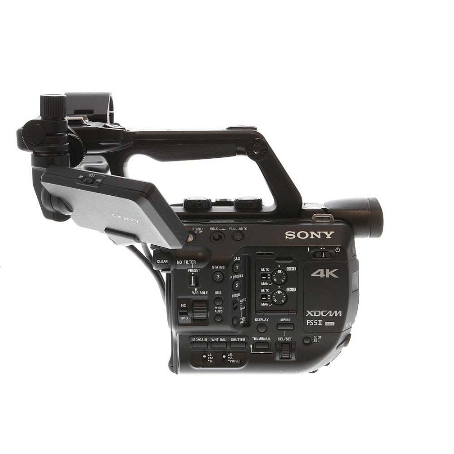 Sony Movie & Video Cameras | Sony Video Pxw-Fs5M2 Xdcam Super35 Compact Digital Camcorder, Black {4K30P} With Xlr Top Handle, Lcd Screen, Grip Remote (Uses E-Mount Lenses)