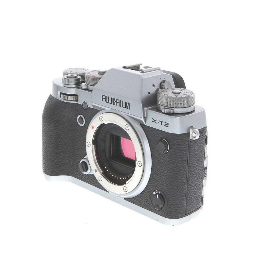 Fuji Mirrorless Cameras | Fujifilm X-T2 Mirrorless Camera Body, Graphite Silver {24.3Mp} With Ef-X8 Flash