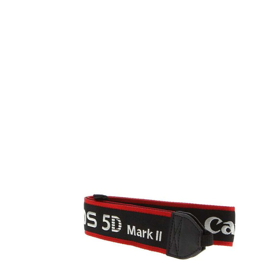 Canon Camera Accessories | Canon Neck Strap 1.5/" Black/Red Edge, Stitched Silver /"Eos 5D Mark Ii/"