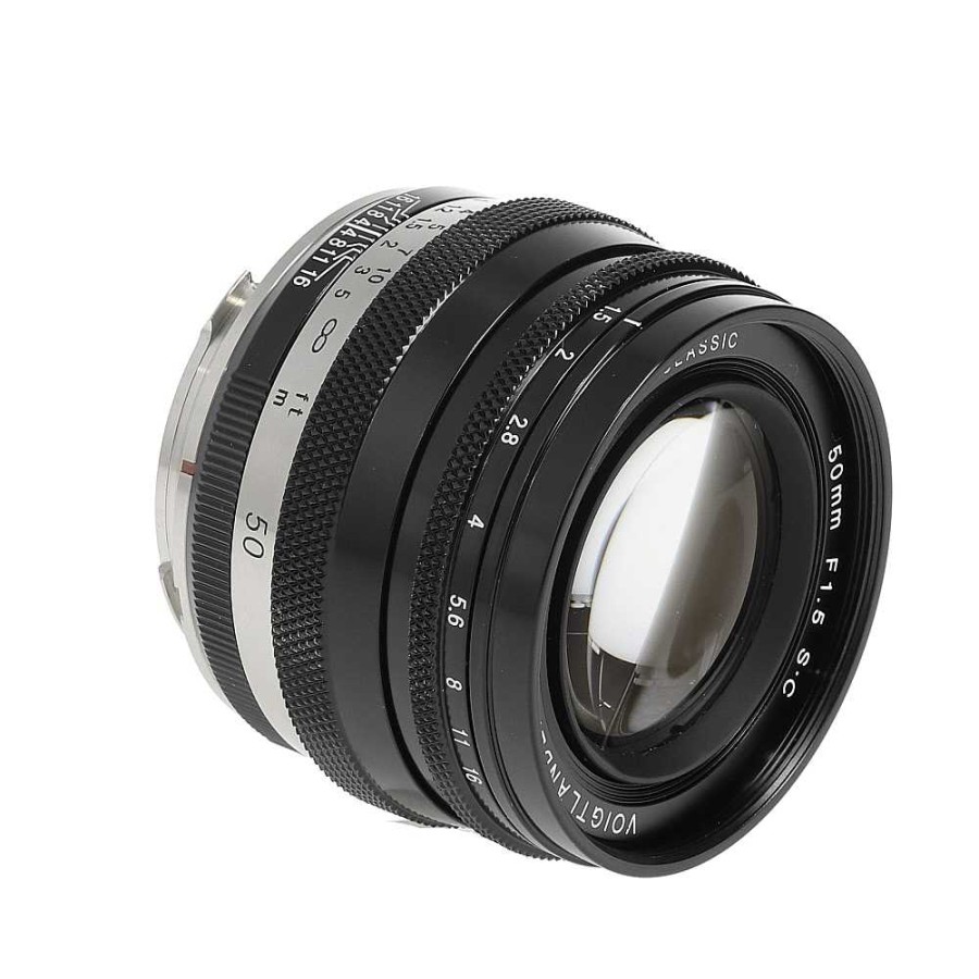 Voigtlander Rangefinder Lenses | Voigtlander 50Mm F/1.5 Heliar Classic S. C Vm Lens For Leica M-Mount, Black With Chrome Distance Scale {49}