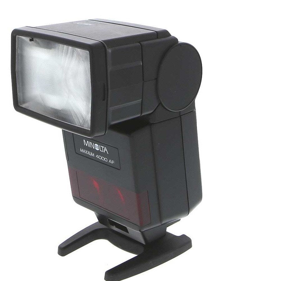 Minolta On-Camera Flashes & Lights | Minolta 4000Af Flash For Minolta 5000, 7000, 9000 [Gn131] {Bounce, Swivel, Zoom}