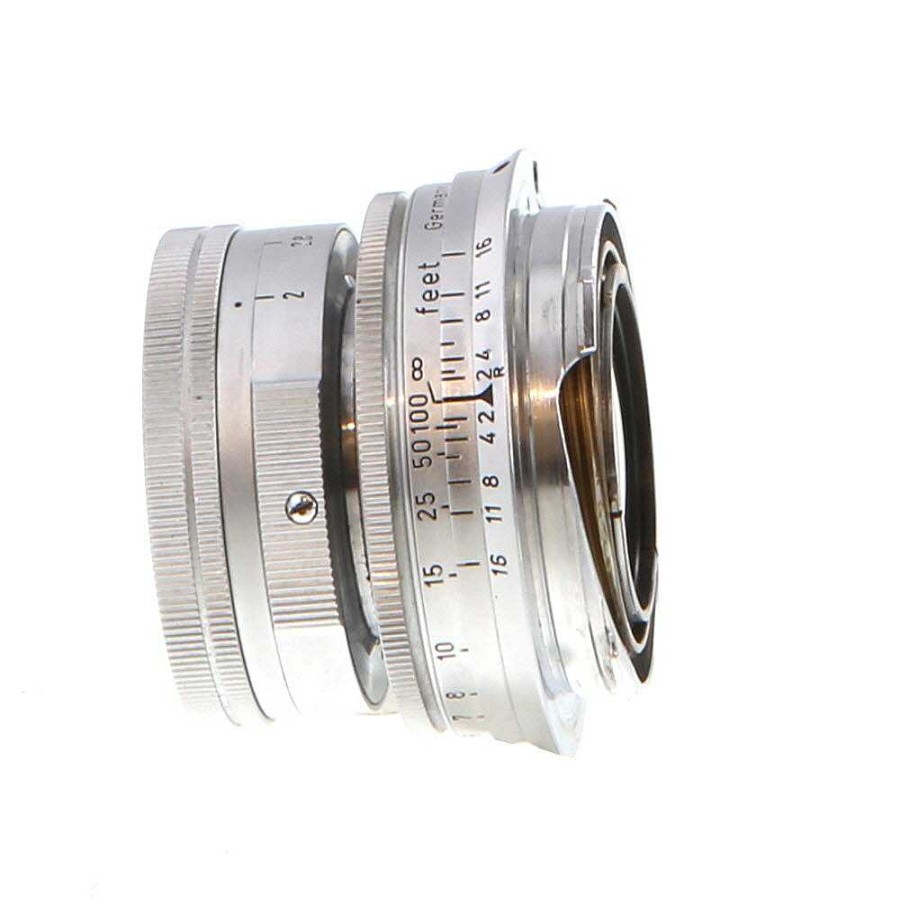 Leica Rangefinder Lenses | Leica 5Cm (50Mm) F/2 Summicron Wetzlar Collapsible M-Mount Lens, Germany, Chrome {E39} Sooic-M (Scaled In Feet)