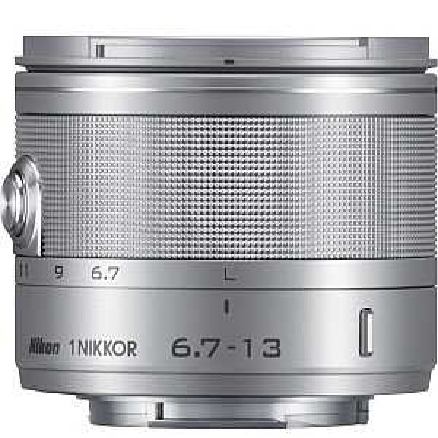 Nikon Mirrorless Lenses | Nikon Nikkor 6.7-13Mm F/3.5-5.6 Vr Lens For Nikon 1 System Cx Format, Silver {52}