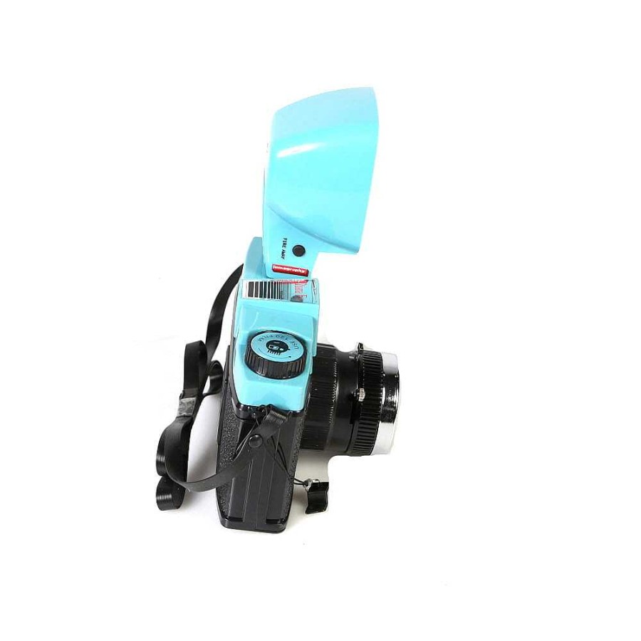 Lomographic Corp Medium Format Film Cameras | Lomography Diana F+ Camera Teal/Black, With Flash (120 Film)