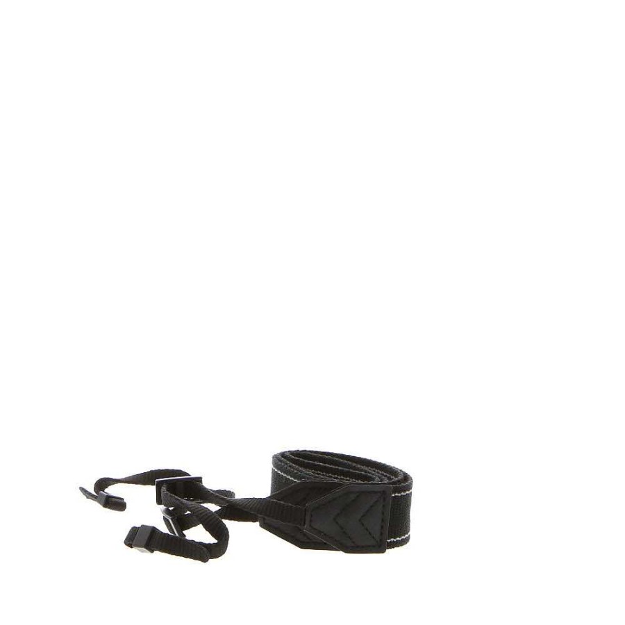 Nikon Camera Accessories | Nikon Neck Strap 1.25" Black Fiber Gray Stripes Gray Print Coolpix