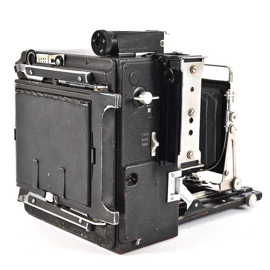 Graflex Large Format Film Cameras | Graflex 4X5 Speed Graphic Folding View Camera With Side Rangefinder, Top Viewfinder