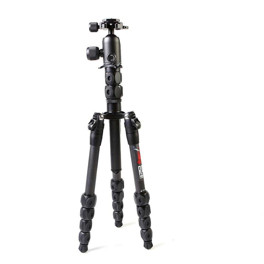 3 Legged Thing Tripods With Head | 3 Legged Thing Legends Ray Carbon Fiber Tripod/Monopod With Airhed Vu Ball Head, 5-Section, Matte Black, 7.9-54.33 In.