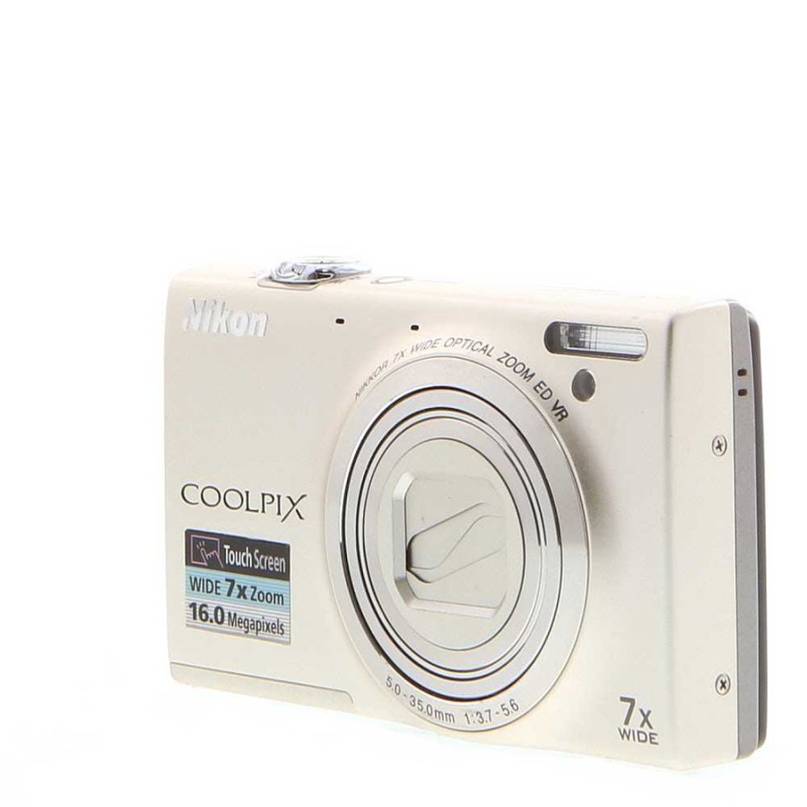 Nikon Compact Cameras | Nikon Coolpix S6100 Digital Camera, Silver {16Mp}